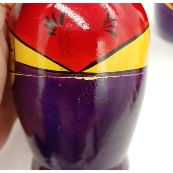 Vintage Russian Nesting Dolls Set of 7 Piece Wooden Babushka Matryoshka - Picture 13 of 16